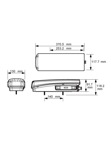 PILOTO TRASERO LED 24V IZQUIERDO CAMIÓN CON LUZ MATRÍCULA 26075PLH