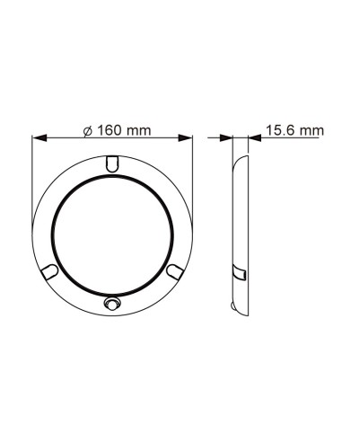 PLAFON INTERIOR LED 12/24V CON ARO Y PIR REFERENCIA 22791CP-V