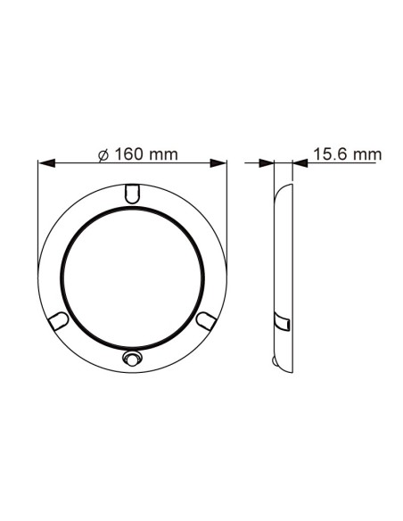 PLAFON INTERIOR LED 12/24V CON ARO Y PIR REFERENCIA 22791CP-V