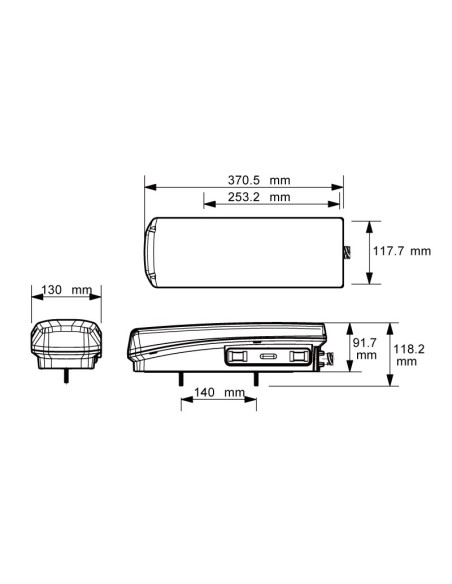 PILOTO TRASERO LED 24V DERECHO CAMIÓN SIN LUZ DE MATRÍCULA 26075PRH