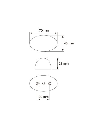 GALIBO TRASERO LED 12/24V ROJO SOPORTE BLANCO REFERENCIA 26259CR-WV