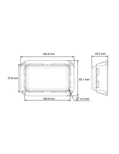 LED STROBE LAMP RED 6 LED 9/32V...