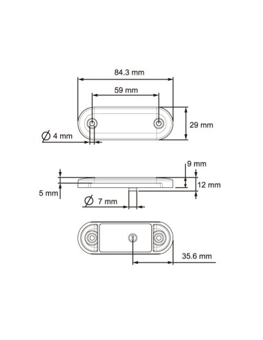 GALIBO LATERAL LED 12/24V AMBAR SIN MARCO REFERENCIA 26260A-V