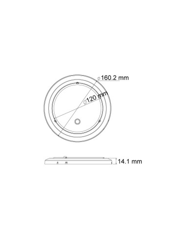 PLAFON INTERIOR LED 12/24V SIN ARO...