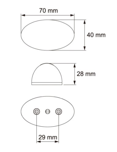 GALIBO DELANTERO LED 12/24V BLANCO REFERENCIA 26259C-BV
