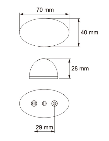 GALIBO DELANTERO LED 12/24V BLANCO REFERENCIA 26259C-BV