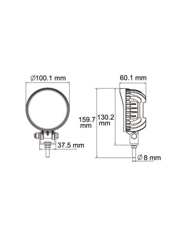FARO DE TRABAJO 6 LED 1440LUM 19W REFERENCIA 22826