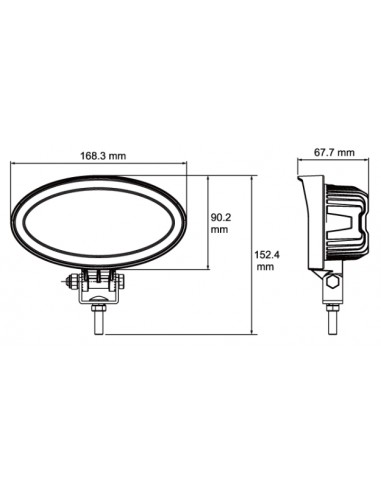 FARO DE TRABAJO LED 9/32V 2400LUM 28W 10 LED 2 REFERENCIA 22834N