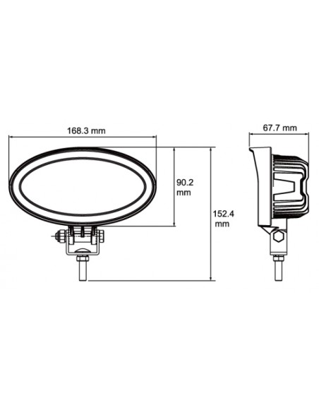 FARO DE TRABAJO LED 9/32V 2400LUM 28W 10 LED 2 REFERENCIA 22834N