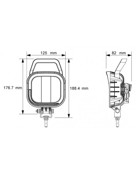 FARO DE TRABAJO LED 9/32V 9 LED 2160LUM 22W C/ASA REFERENCIA 22842N
