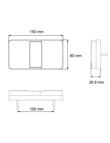 PILOTO TRASERO LED 12/24V COMBINADO REFERENCIA 26002AR