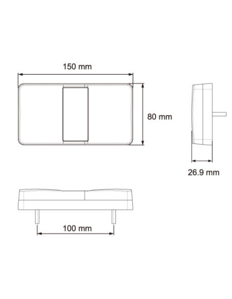PILOTO TRASERO LED 12/24V COMBINADO REFERENCIA 26002AR