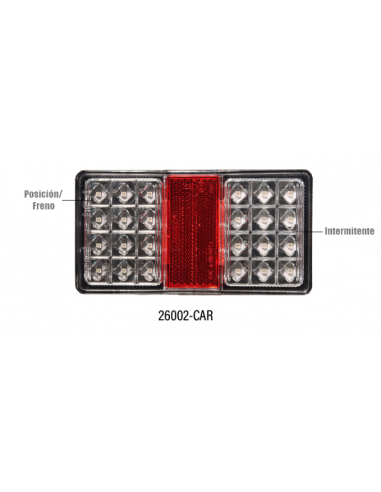 PILOTO TRASERO LED 12/24V CLEAR LENS REFERENCIA 26002CAR