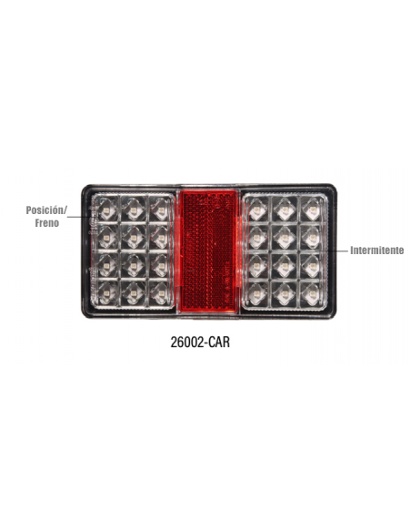 PILOTO TRASERO LED 12/24V CLEAR LENS REFERENCIA 26002CAR