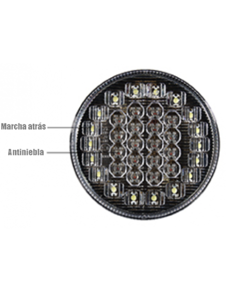 PILOTO TRASERO LED REDONDO 12/24V REFERENCIA 26005-2