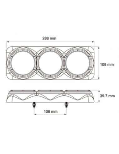 PILOTO TRASERO LED 12/24V 4 FUNCIONES REFERENCIA 26012CARC-BV