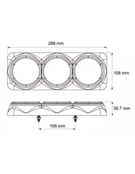 PILOTO TRASERO LED 12/24V 4 FUNCIONES REFERENCIA 26012CARC-BV